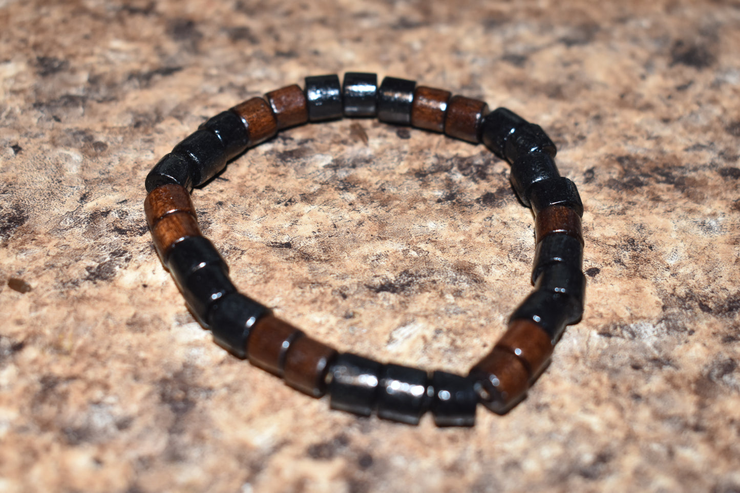 Black and Brown Wood Bracelet