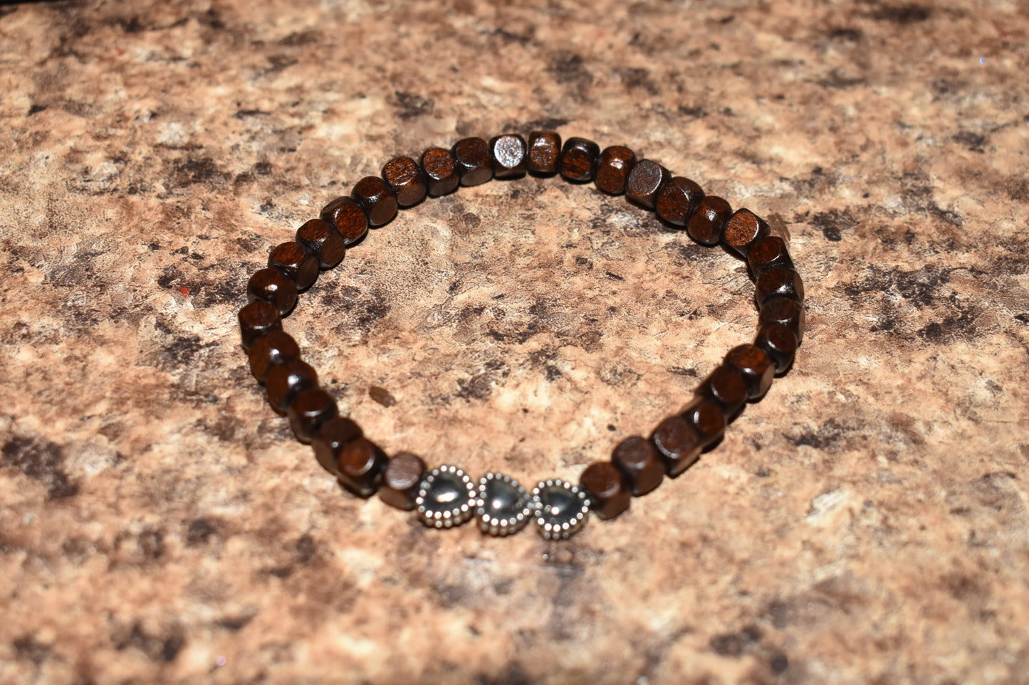 Brown Square Wood Bracelet