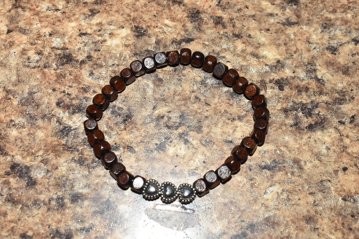 Brown Square Wood Bracelet