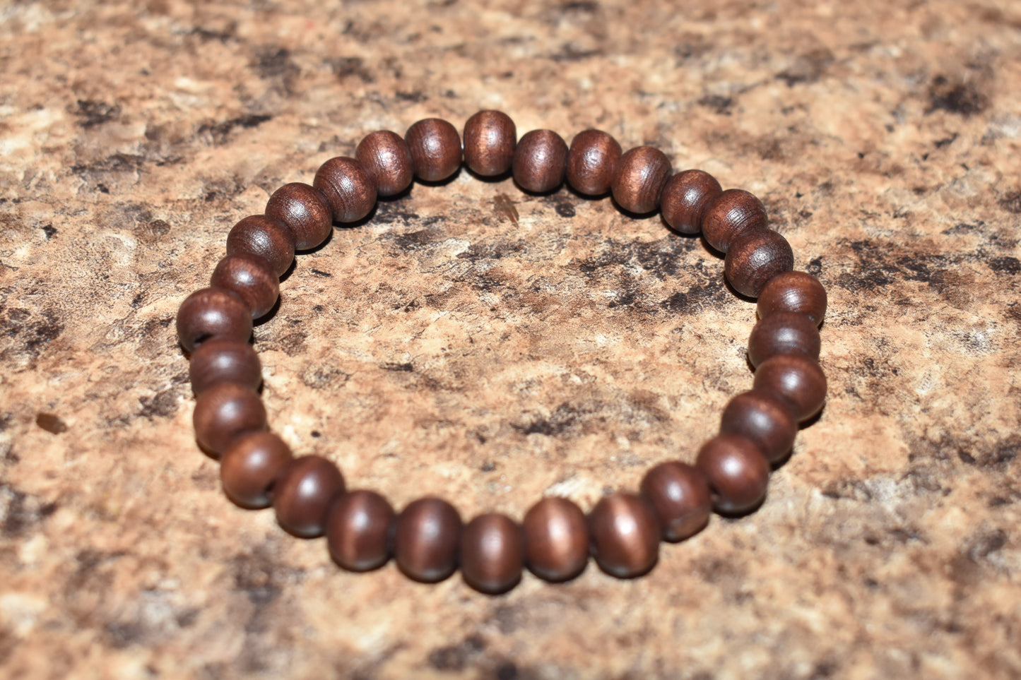 Chocolate Wood Bead Bracelet