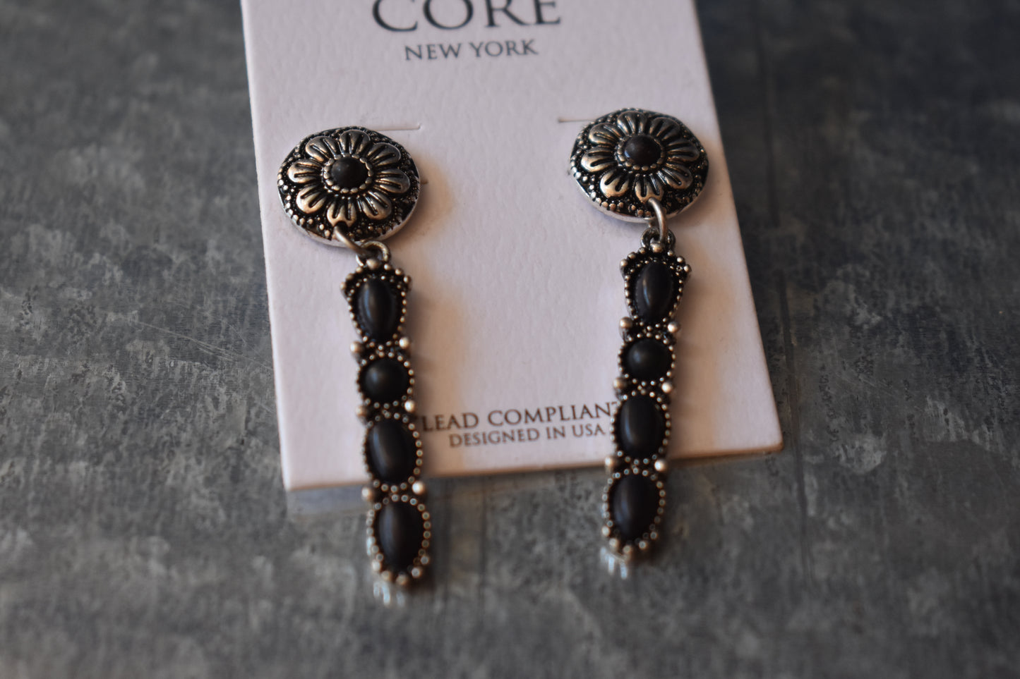 Black Bedford Creek Earrings