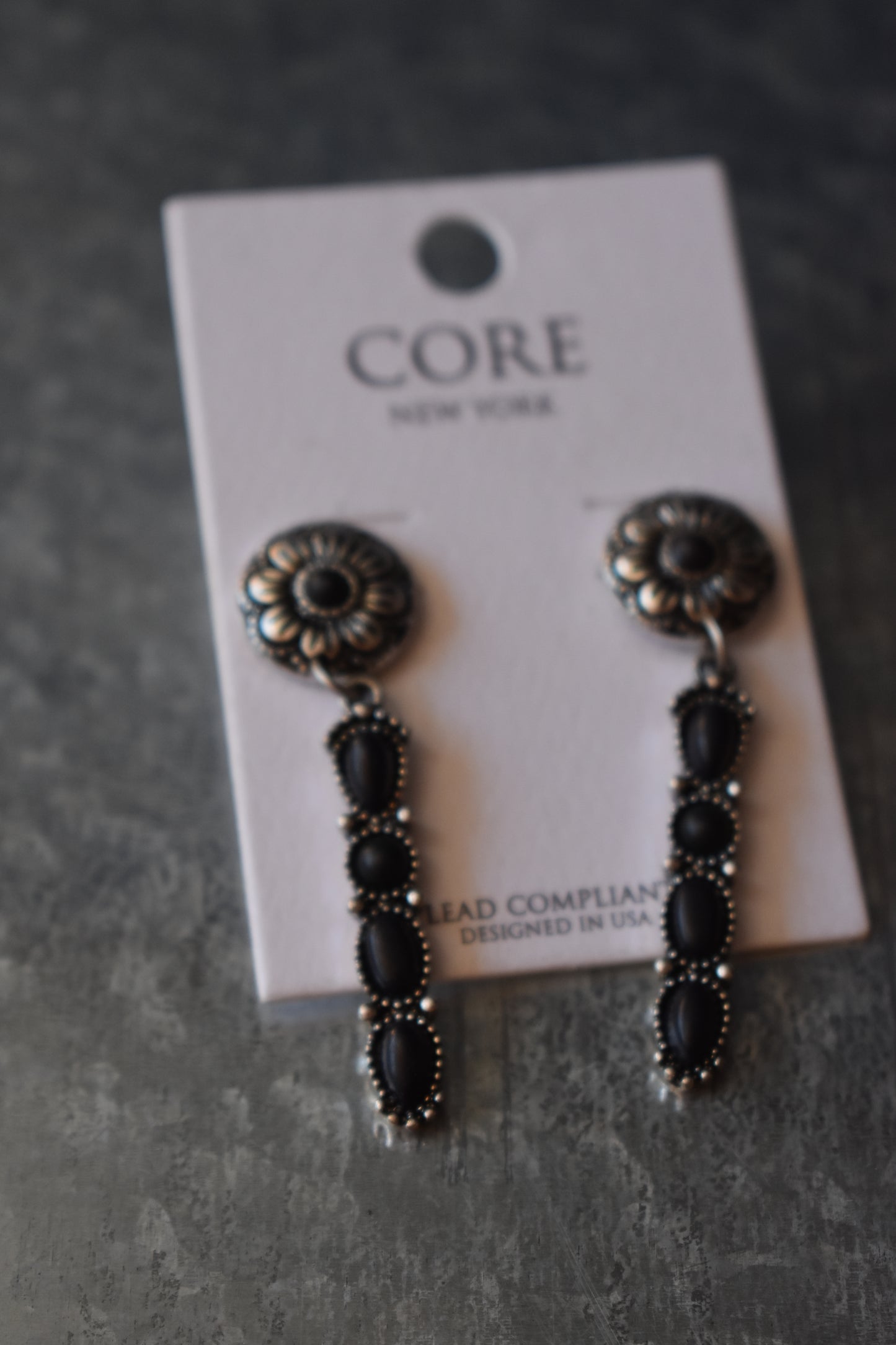 Black Bedford Creek Earrings