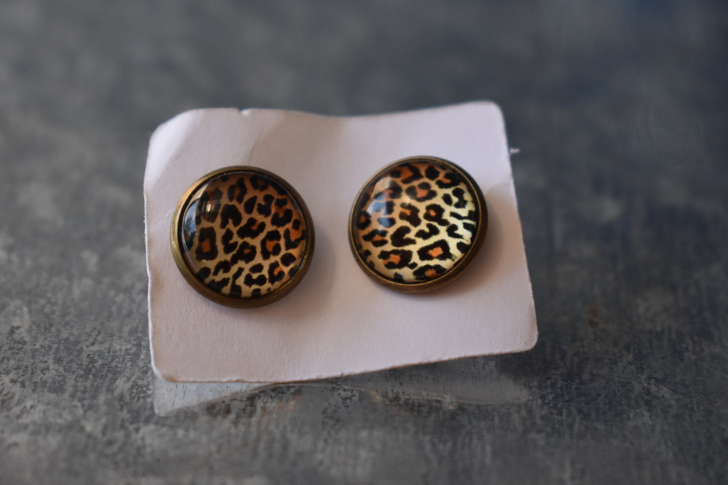 Leopard Stud Earrings