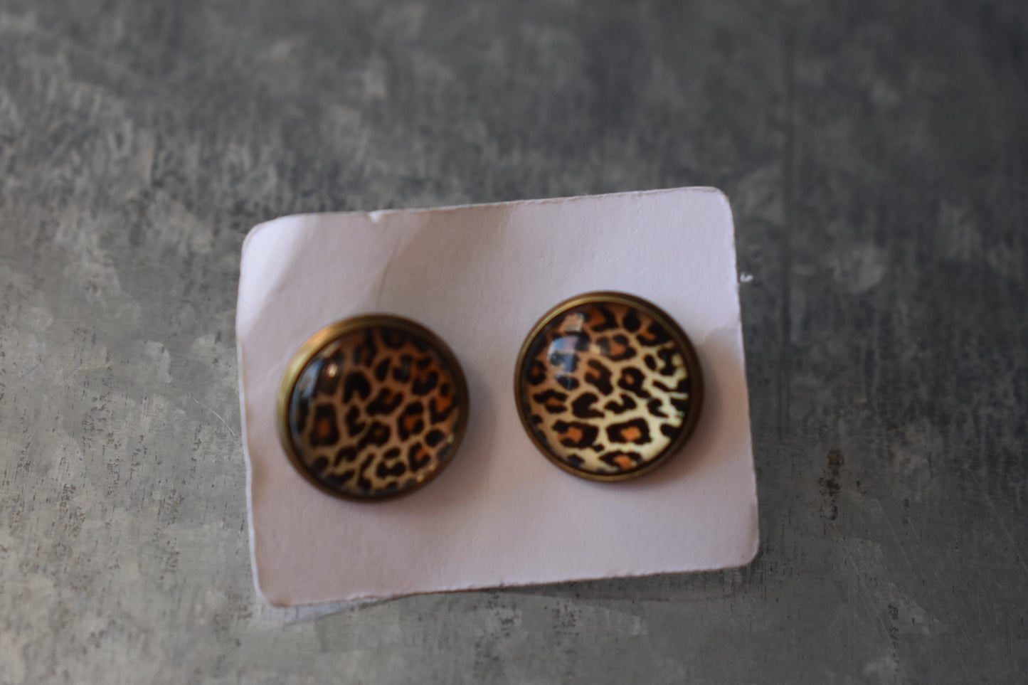 Leopard Stud Earrings