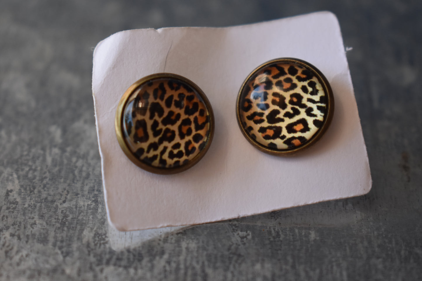 Leopard Stud Earrings