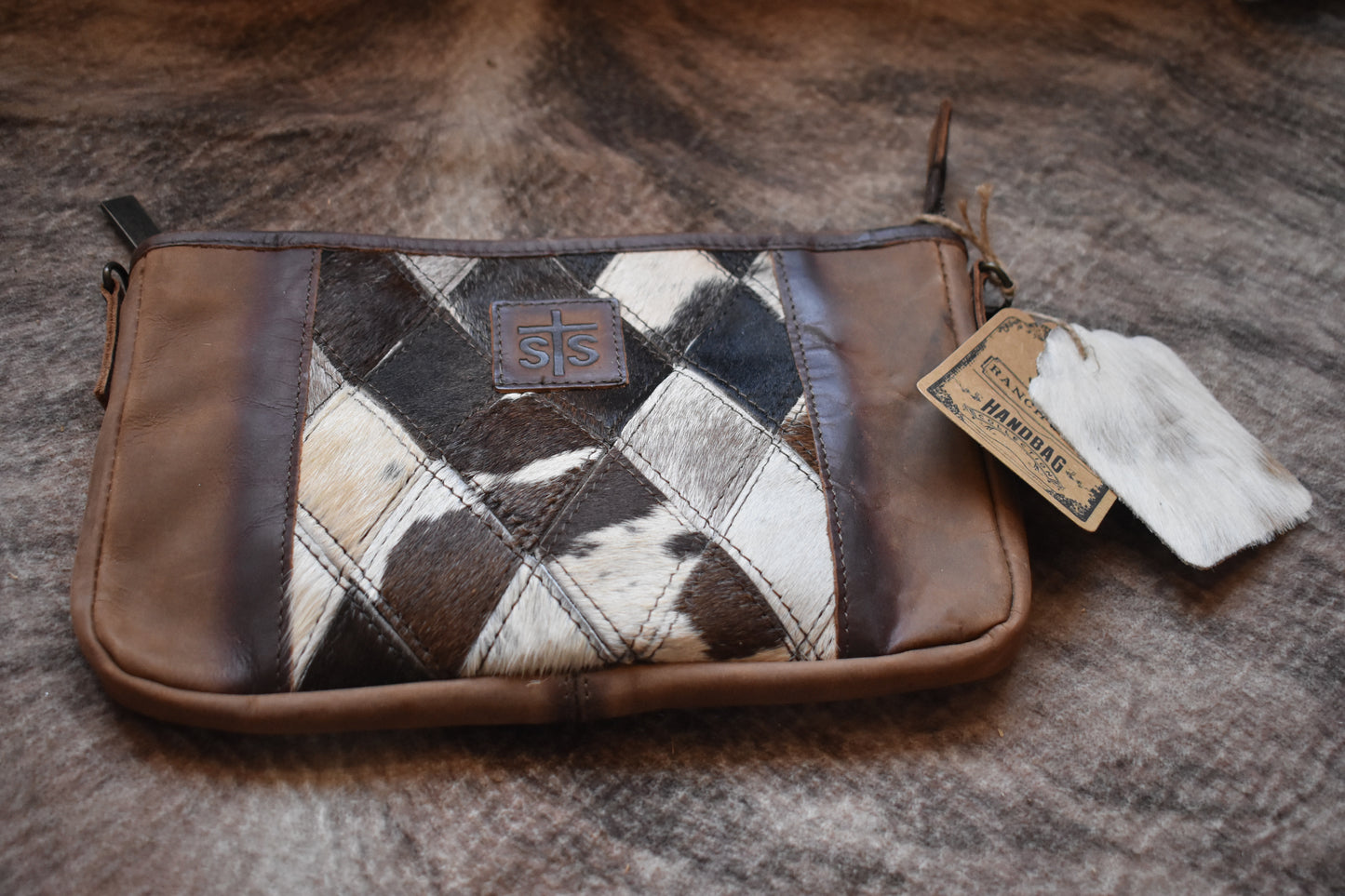 Diamond Simple Cowhide Crossbody