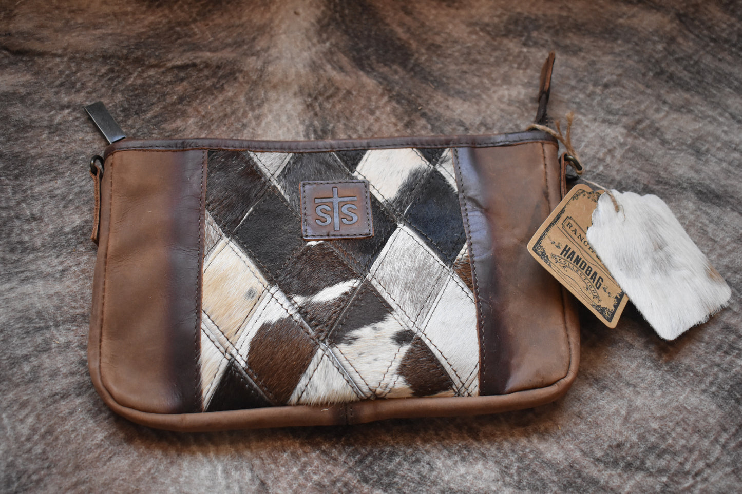 Diamond Simple Cowhide Crossbody