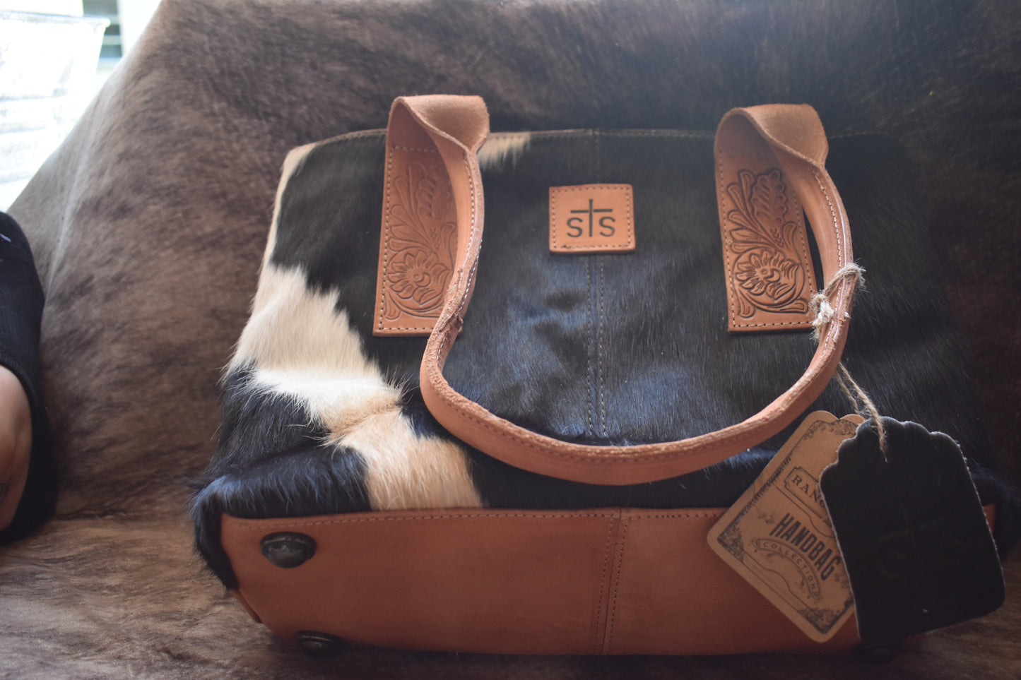 Yipee Kiyay Cowhide Tote