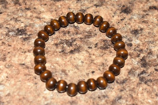 Faded Brown Bead Bracelet