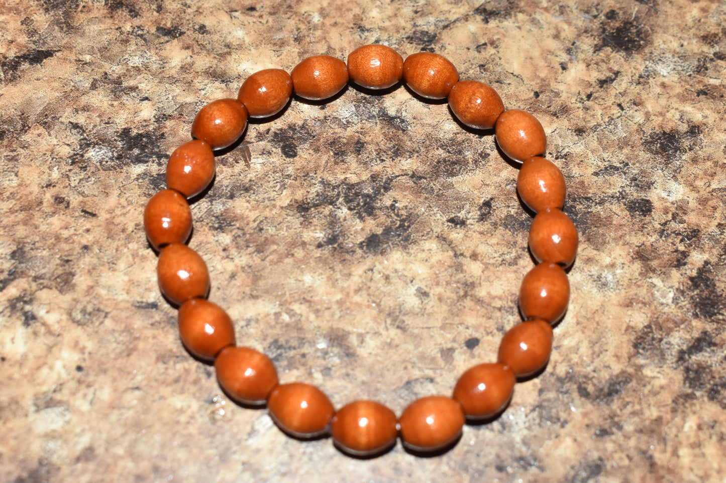 Faded Reddish Brown Bead Bracelet