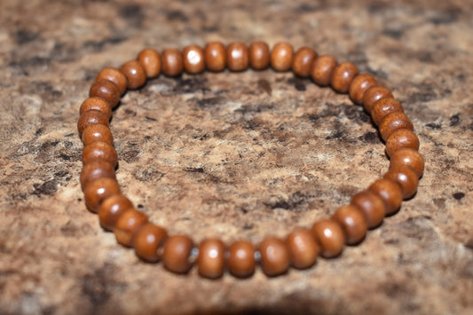 Small Light Brown Wood Bracelet