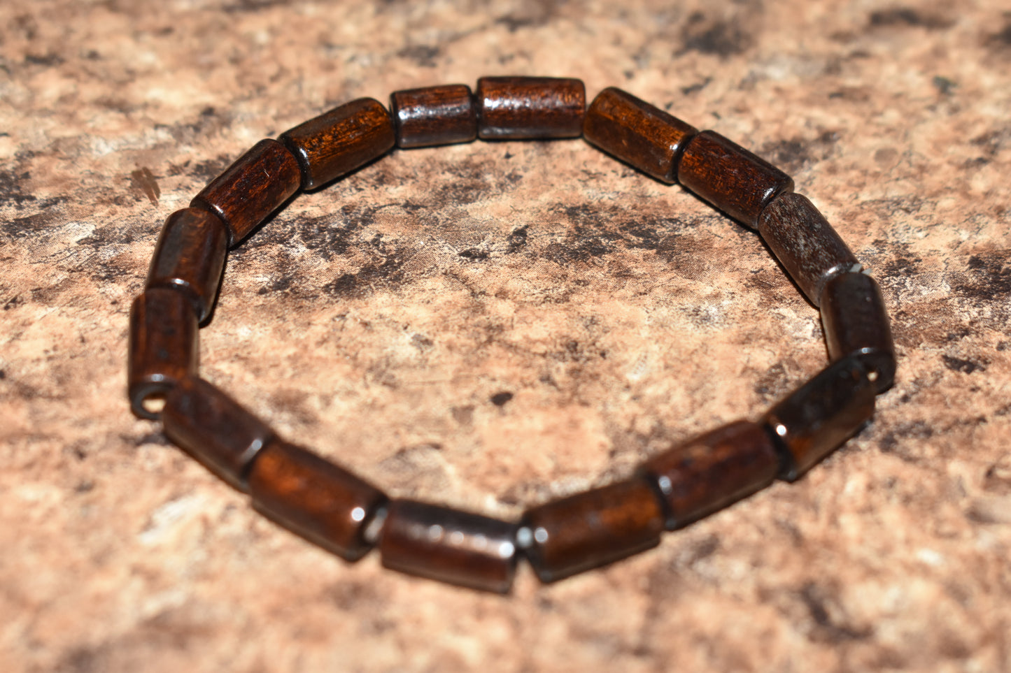 Long Brown Wood Bracelet