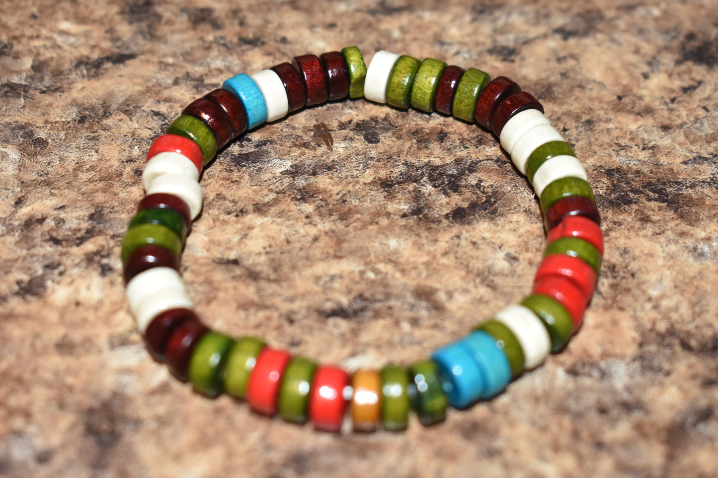 Multi-colored Wood Bracelet