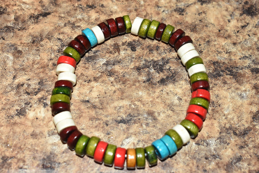 Multi-colored Wood Bracelet