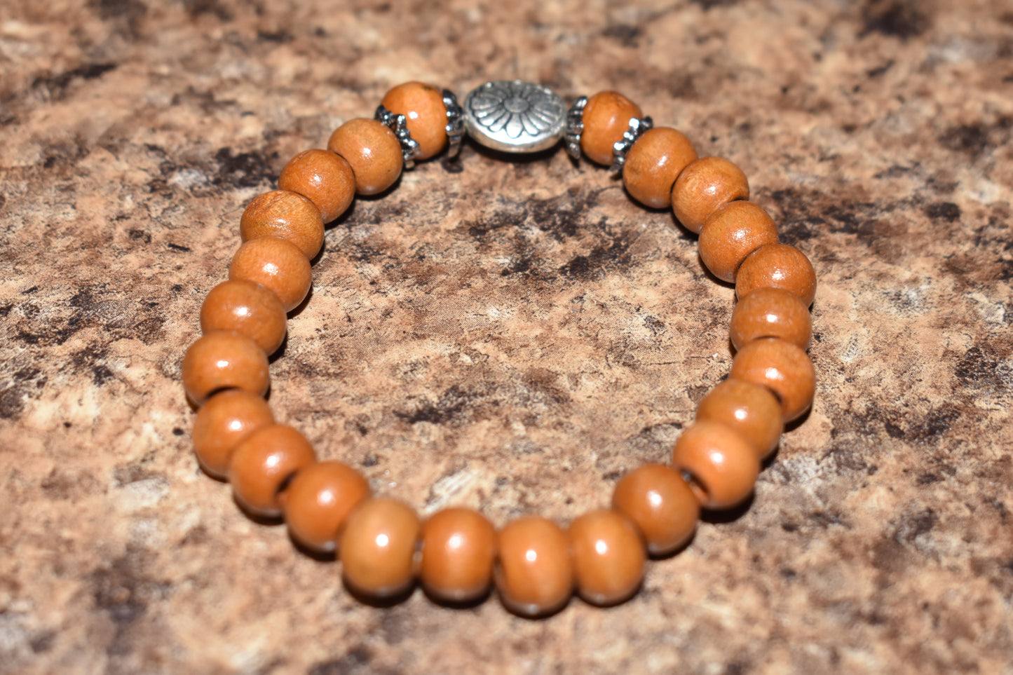 Natural wood Flower Bracelet