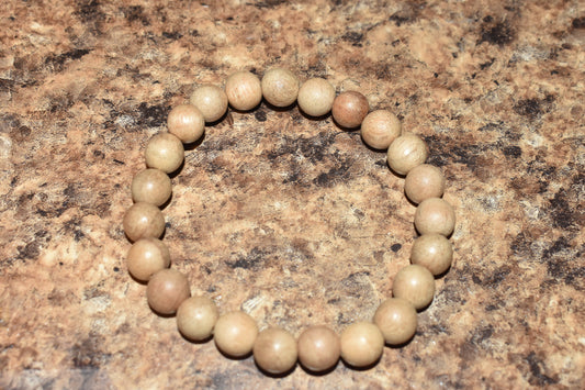 Off White Wood Bracelet