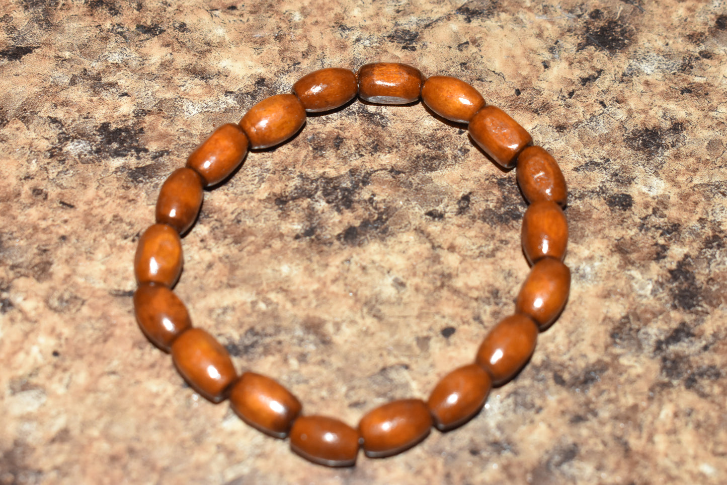 Oval Wooden Brown Bracelet