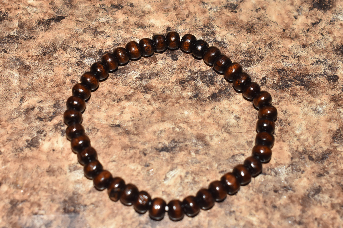 Dark Reddish Brown Bead Bracelet