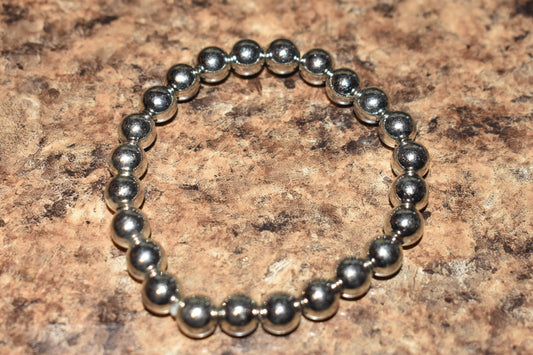 Silver Wood Bracelet