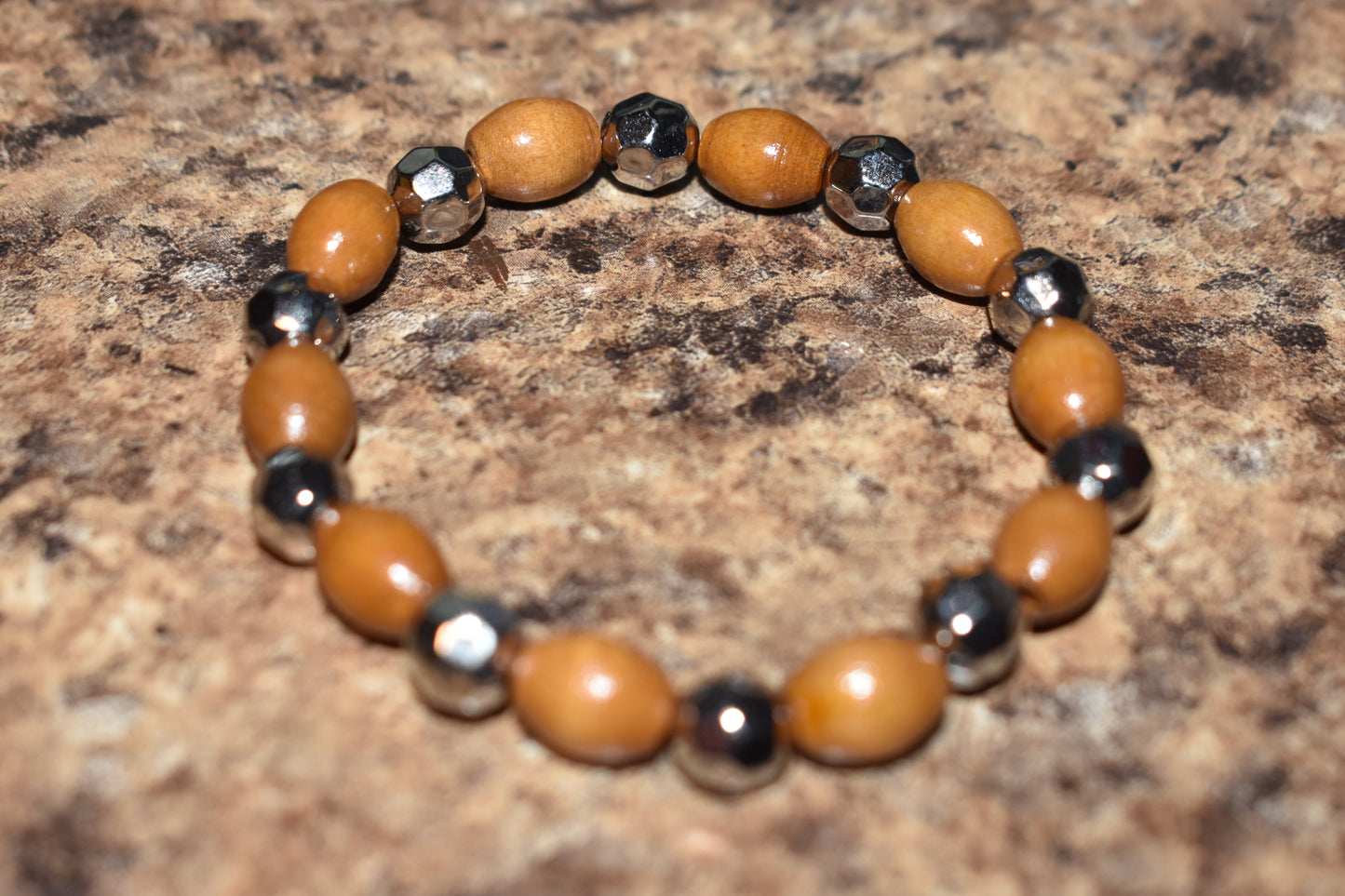 Tan and silver Bracelet