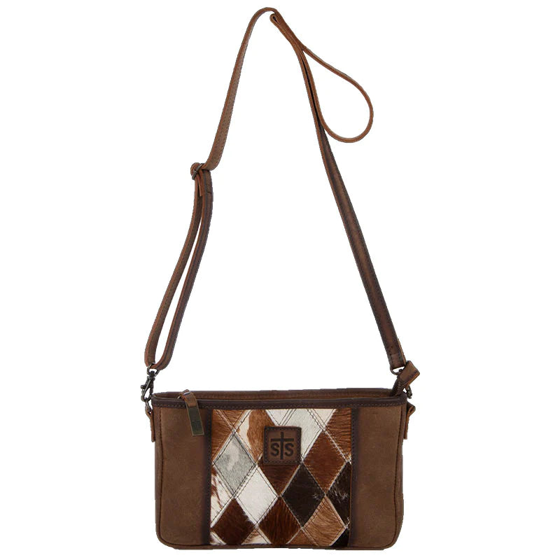 Diamond Simple Cowhide Crossbody