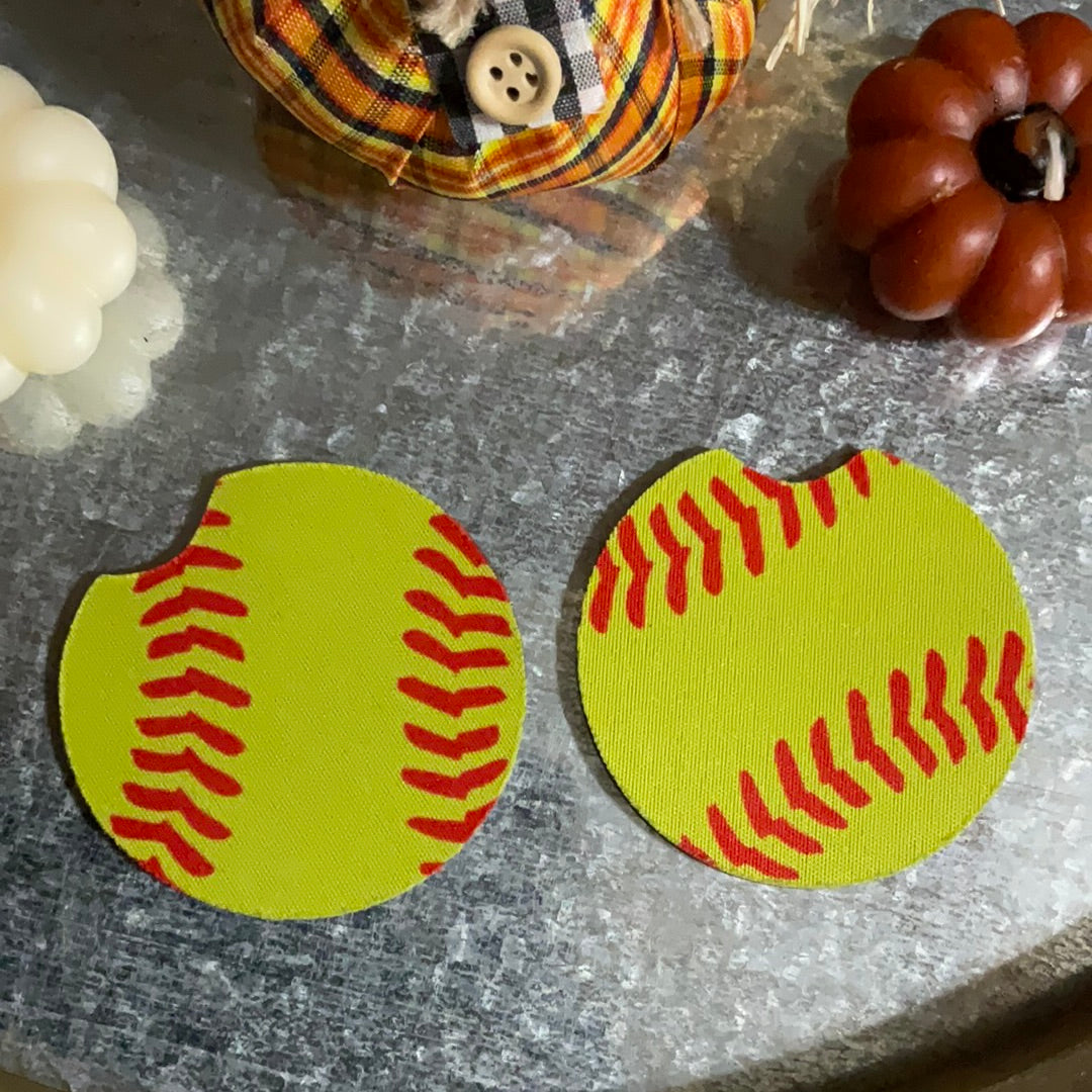 Softball Coaster