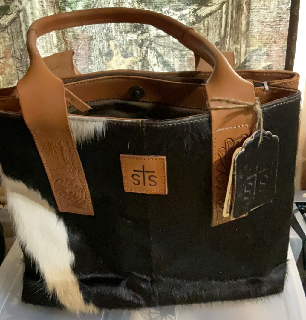 Yipee Kiyay Cowhide Tote